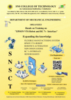 Hands on Training on "EPSON VT6 ROBOT AND RC 7+ INTERFACE"  2023 Hands on Training Poster